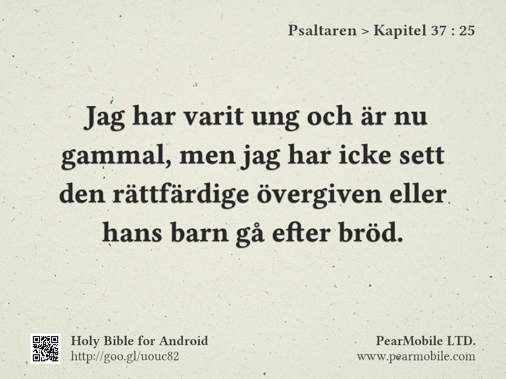 Psaltaren, Kapitel 37:25